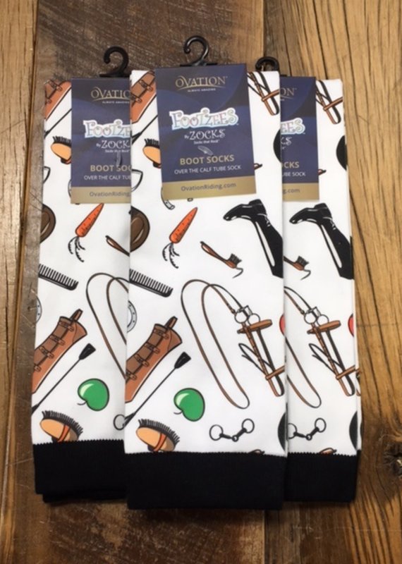 Ovation Ovation Footzees Boot Socks All Tacked Up