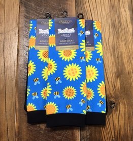 Ovation Ovation Footzees Boot Socks Ladies Sunflowers & Bumblebees