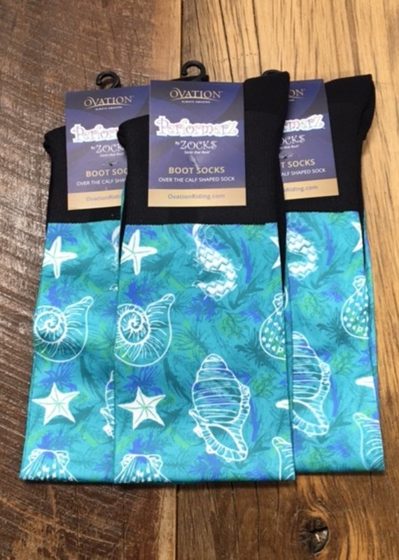 Ovation Ovation Ladies Performerz Boot Socks Seascape