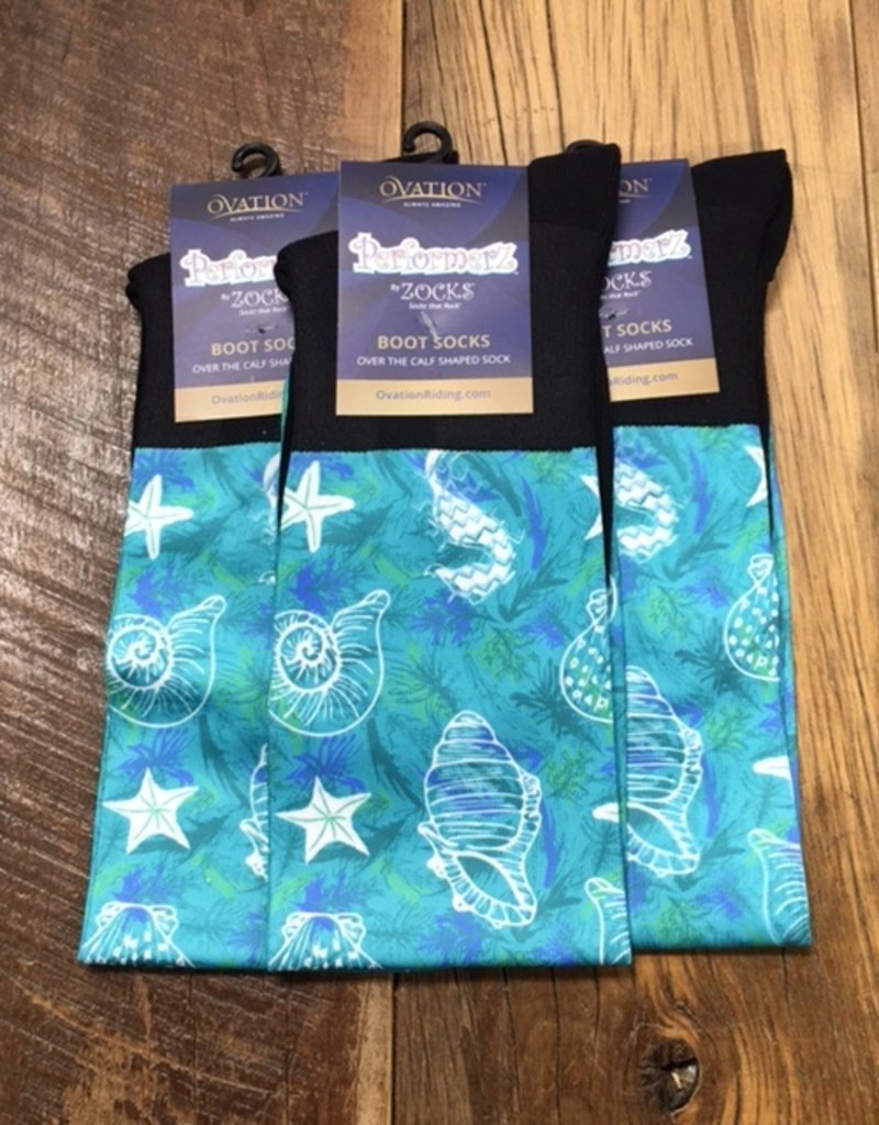Ovation Ovation Ladies Performerz Boot Socks Seascape