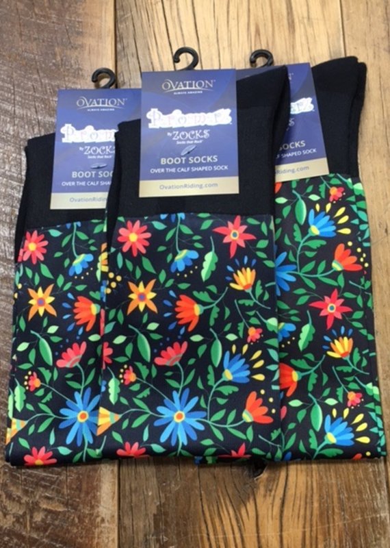 Ovation Ovation Performerz Boot Socks Multi-Color Daisy