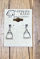 The Finishing Touch Of Kentucky Silver Stirrup Drop Earrings