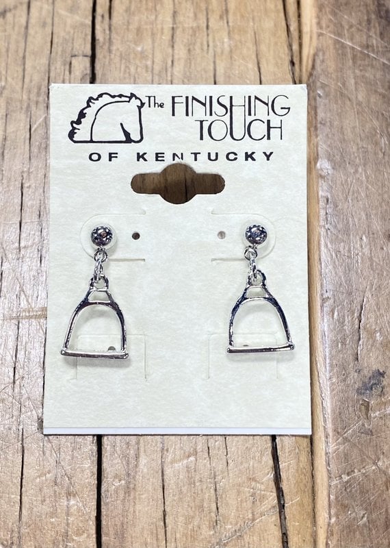 The Finishing Touch Of Kentucky Silver Stirrup Drop Earrings