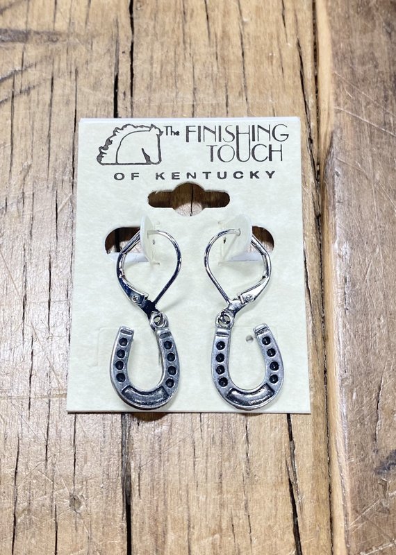The Finishing Touch Of Kentucky Silver Dangling Horseshoe Earrings