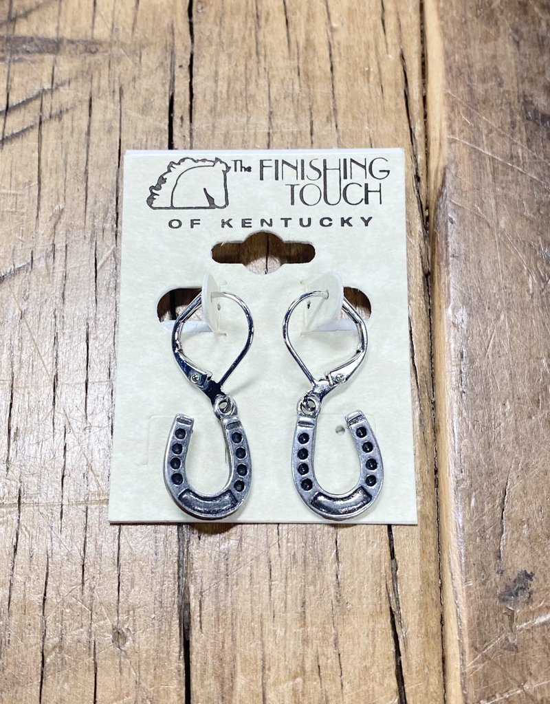 The Finishing Touch Of Kentucky Silver Dangling Horseshoe Earrings