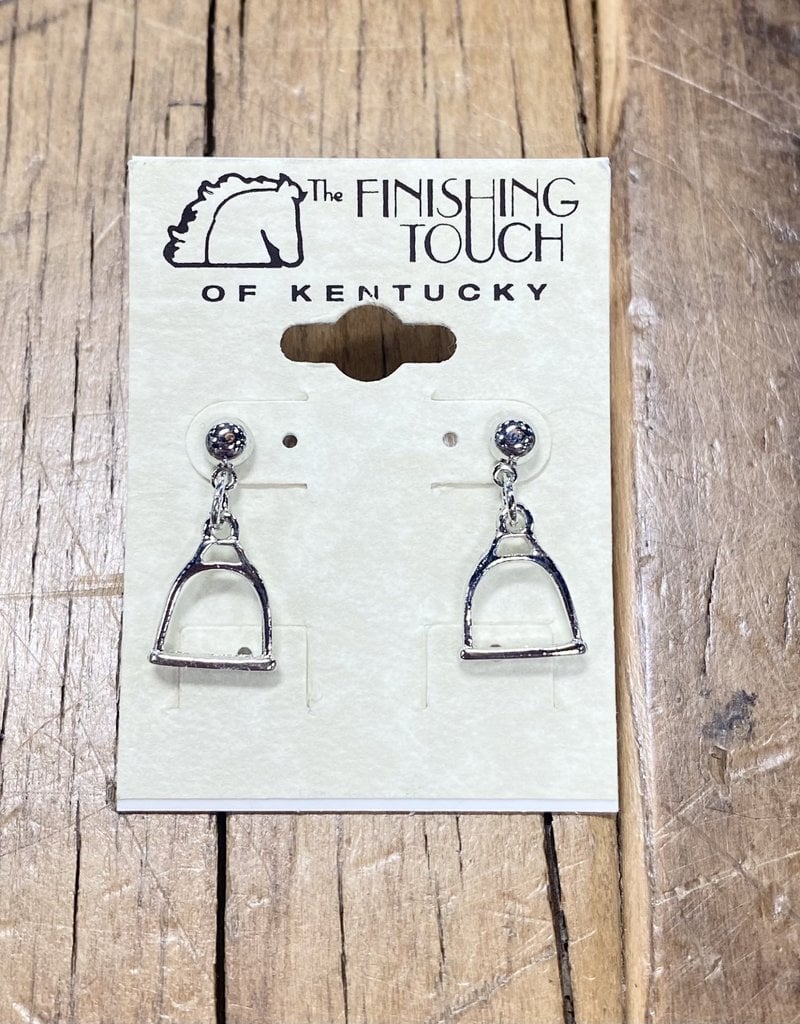 The Finishing Touch Of Kentucky Silver Stirrup Drop Earrings