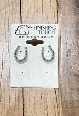The Finishing Touch Of Kentucky Rhinestone Horseshoe Earrings