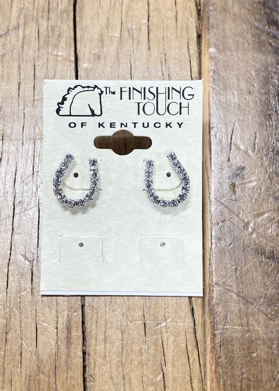 The Finishing Touch Of Kentucky Rhinestone Horseshoe Earrings