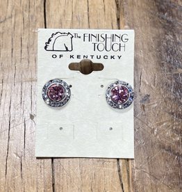 The Finishing Touch Of Kentucky Pink Crystal Earrings