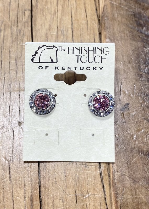 The Finishing Touch Of Kentucky Pink Crystal Earrings