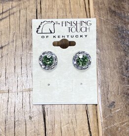 The Finishing Touch Of Kentucky Green Crystal Earrings