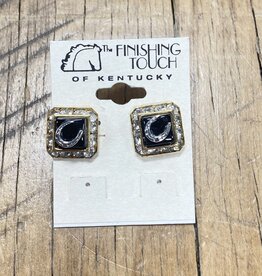 The Finishing Touch Of Kentucky Black Onyx With Crystals Earrings