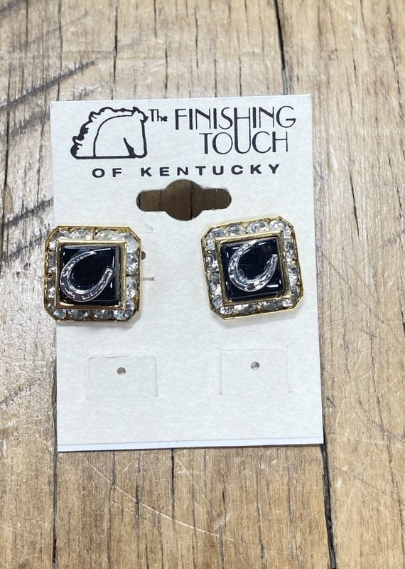 The Finishing Touch Of Kentucky Black Onyx With Crystals Earrings