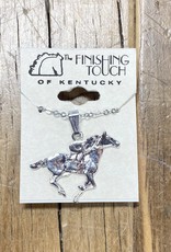 The Finishing Touch Of Kentucky Silver Thoroughbred Necklace