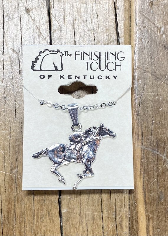 The Finishing Touch Of Kentucky Silver Thoroughbred Necklace