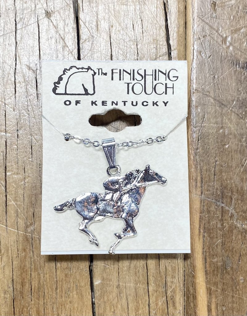 The Finishing Touch Of Kentucky Silver Thoroughbred Necklace