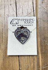 The Finishing Touch Of Kentucky Rhinestone Heart with Horse Head Necklace