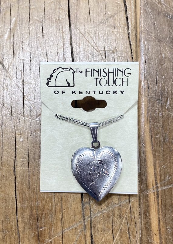 The Finishing Touch Of Kentucky Arabian Head Heart Shaped Locket