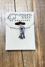 The Finishing Touch Of Kentucky Silver Blue Ribbon Necklace