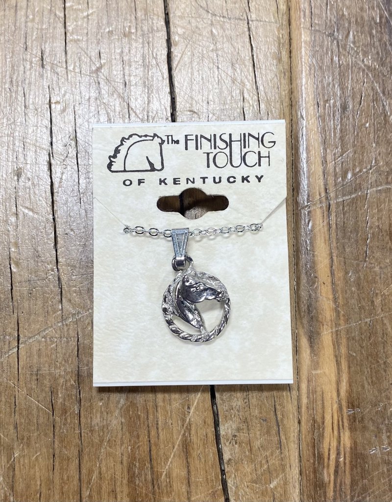 The Finishing Touch Of Kentucky Silver Horse Head in Rope Necklace