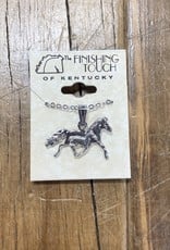 The Finishing Touch Of Kentucky Mare & Foal Silver Necklace