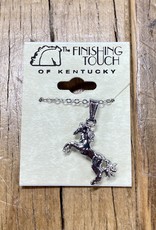 The Finishing Touch Of Kentucky Silver Fluffy Tail Horse Necklace