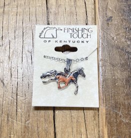 The Finishing Touch Of Kentucky Silver/Copper Mare & Foal Necklace
