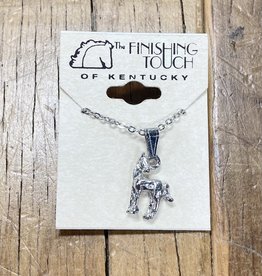 The Finishing Touch Of Kentucky Silver Foal with Turned Neck Necklace