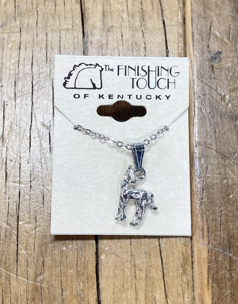 The Finishing Touch Of Kentucky Silver Foal with Turned Neck Necklace