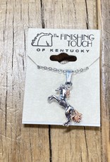 The Finishing Touch Of Kentucky Rearing Silver and Copper Horse Neclace