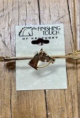 The Finishing Touch Of Kentucky Gold Horse Head Large Stock Pin