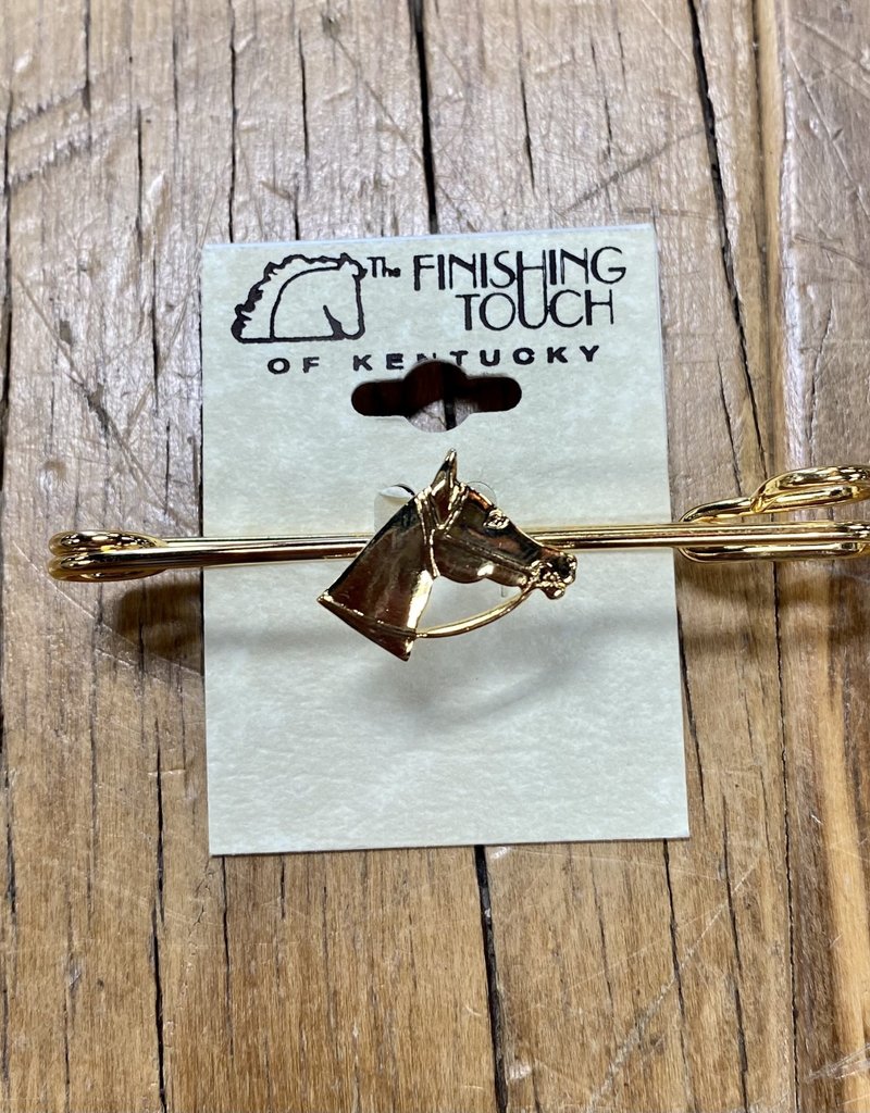 The Finishing Touch Of Kentucky Gold Horse Head Large Stock Pin