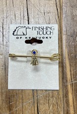 The Finishing Touch Of Kentucky Blue Ribbon and Gold Small Stock Pin