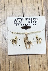 The Finishing Touch Of Kentucky Gold Foal with Head Turned Gift Set