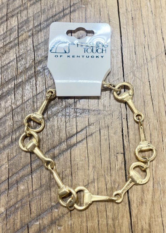 The Finishing Touch Of Kentucky Gold Snaffle Bit Bracelet