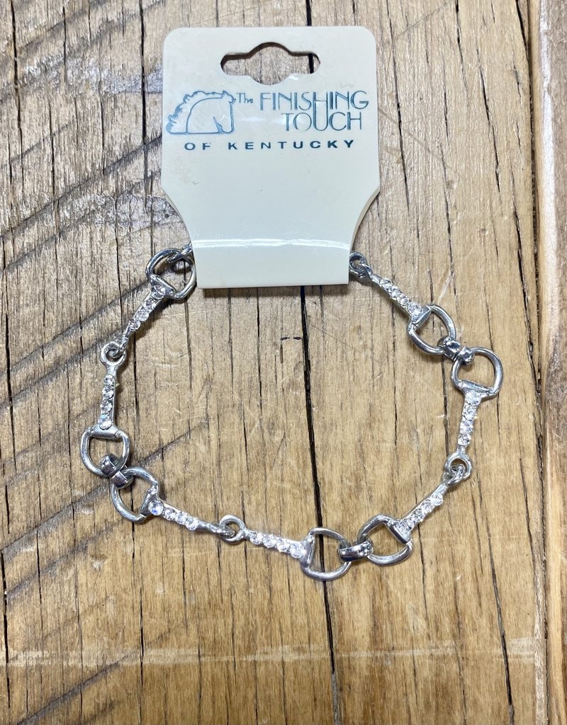 The Finishing Touch Of Kentucky Mini Snaffle Bit and Rhinestone Bracelet