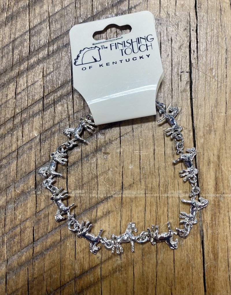 The Finishing Touch Of Kentucky Mini Silver Saddlebred Bracelet