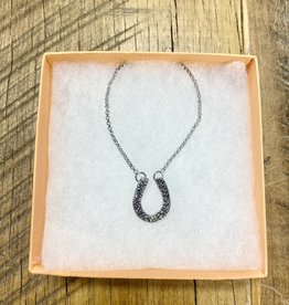 Sterling Essentials Rock Horse Shoe Necklace