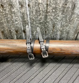 Exselle Black Spur Straps  3/8" x 18"