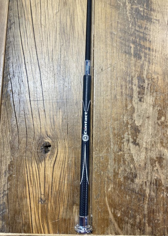 Fleck Germany Fleck Dressage Whip Contact Nylon Weave Cover PU Grip 47.5" Black