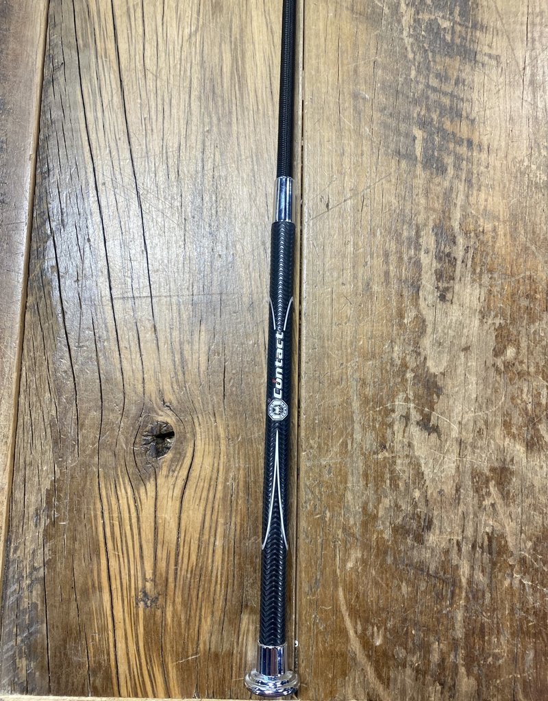 Fleck Germany Fleck Dressage Whip Contact Nylon Weave Cover PU Grip 47.5" Black