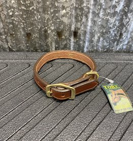 Tory Leather Tory Leather Co. 3/4" Raised Dog Collar in Oakbark (Space for a Nameplate)
