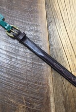 Tory Leather Tory 3/4" Fancy-Stitch Raised Leather Belt Havana