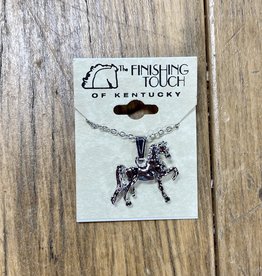 The Finishing Touch Of Kentucky Silver Saddlebred Necklace