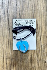 The Finishing Touch Of Kentucky Turquoise Heart with Horseshoe Necklace