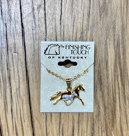 The Finishing Touch Of Kentucky Mare and Foal Two-Tone Necklace
