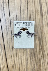 The Finishing Touch Of Kentucky Silver Running Horses Earrings