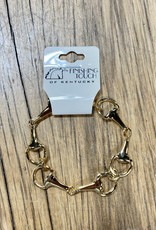 The Finishing Touch Of Kentucky Medium Snaffle Bit Bracelet Gold