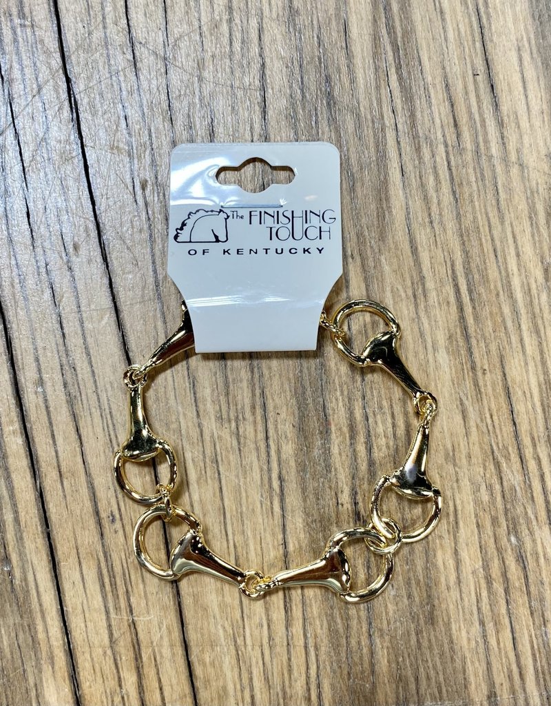 The Finishing Touch Of Kentucky Medium Snaffle Bit Bracelet Gold