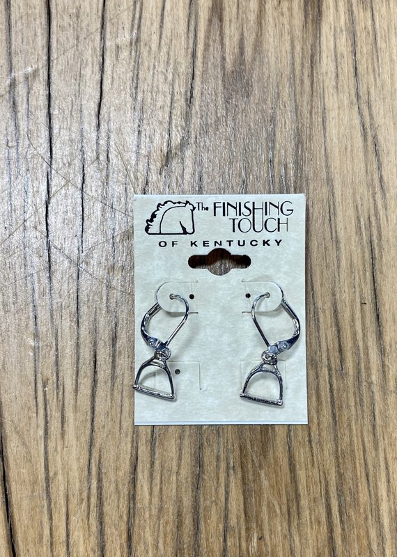 The Finishing Touch Of Kentucky Euro Wire Stirrup Earrings Silver